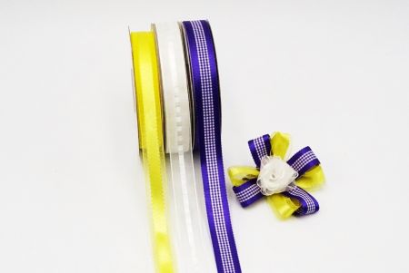 Classic Yellow Purple Ribbon Set